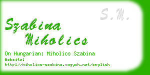 szabina miholics business card